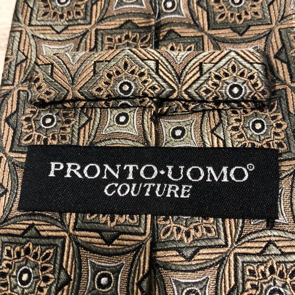 Pronto Uomo Couture 100% Silk Tie, EUC - Picture 3 of 7